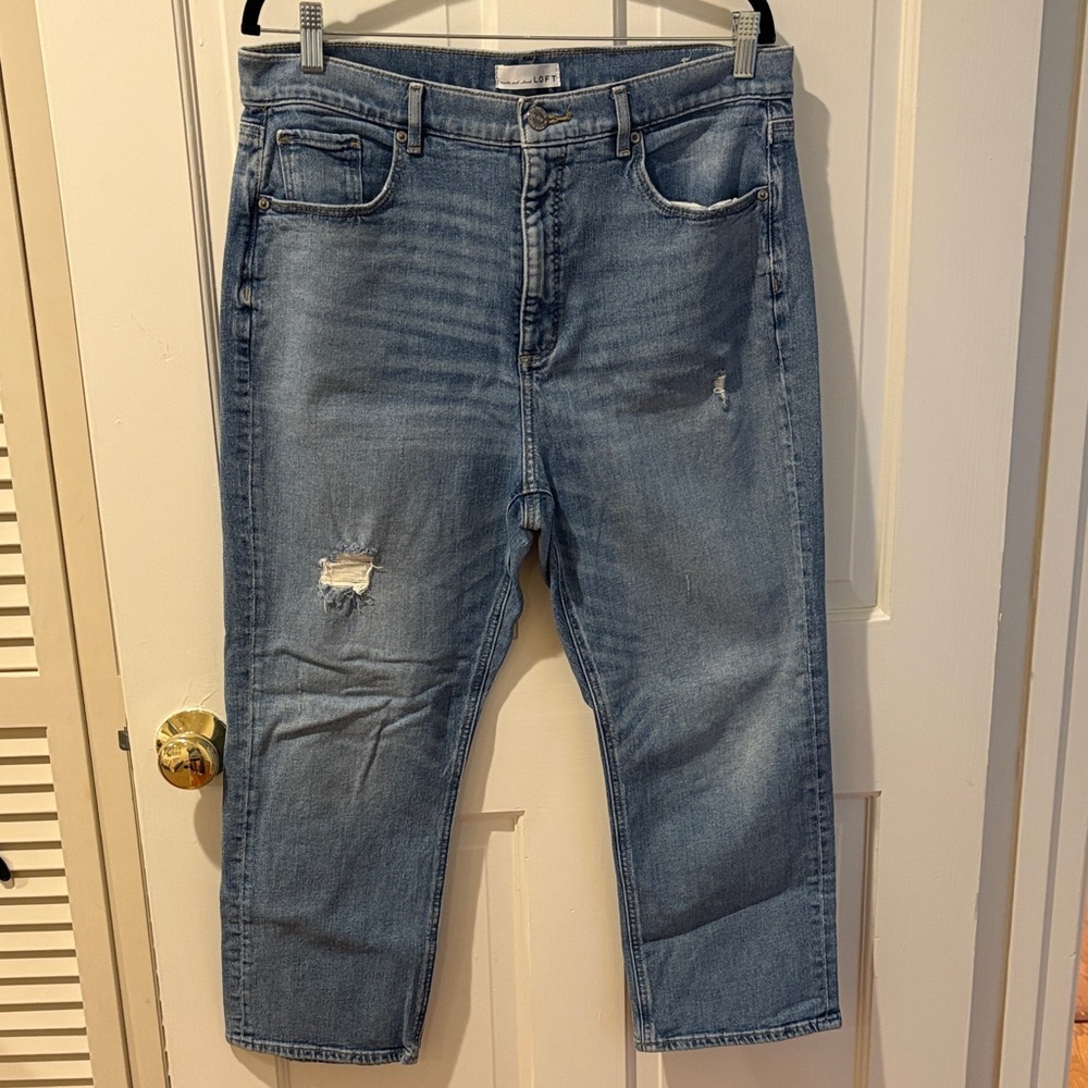 LOFT Boyfriend Straight Jeans Size 32 Petite